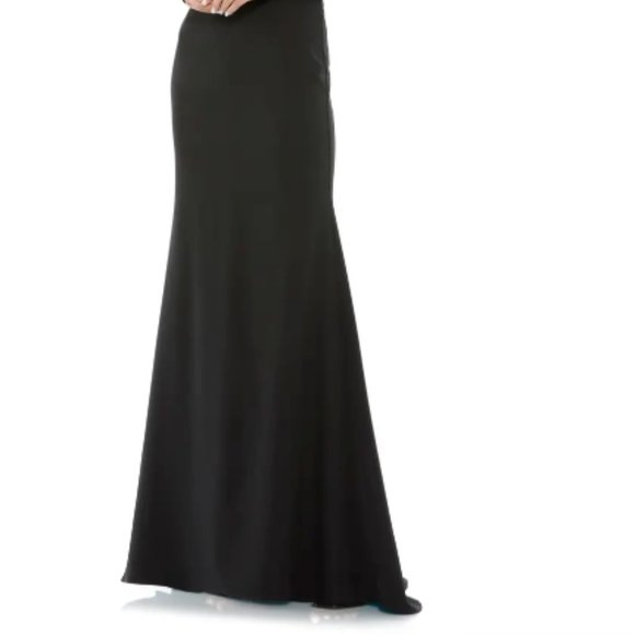 MAC DUGGAL JEWELED LONG SLEEVE TRUMPET BLACK GOWN sz 4 - Picture 3 of 4